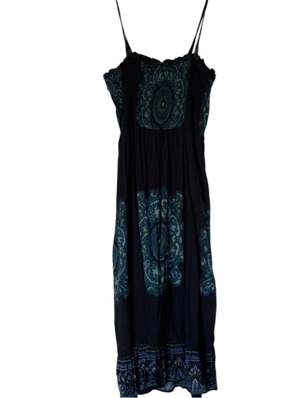 Allison Brittney Navy Print Maxi Dress Size 2X